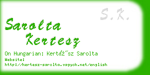 sarolta kertesz business card